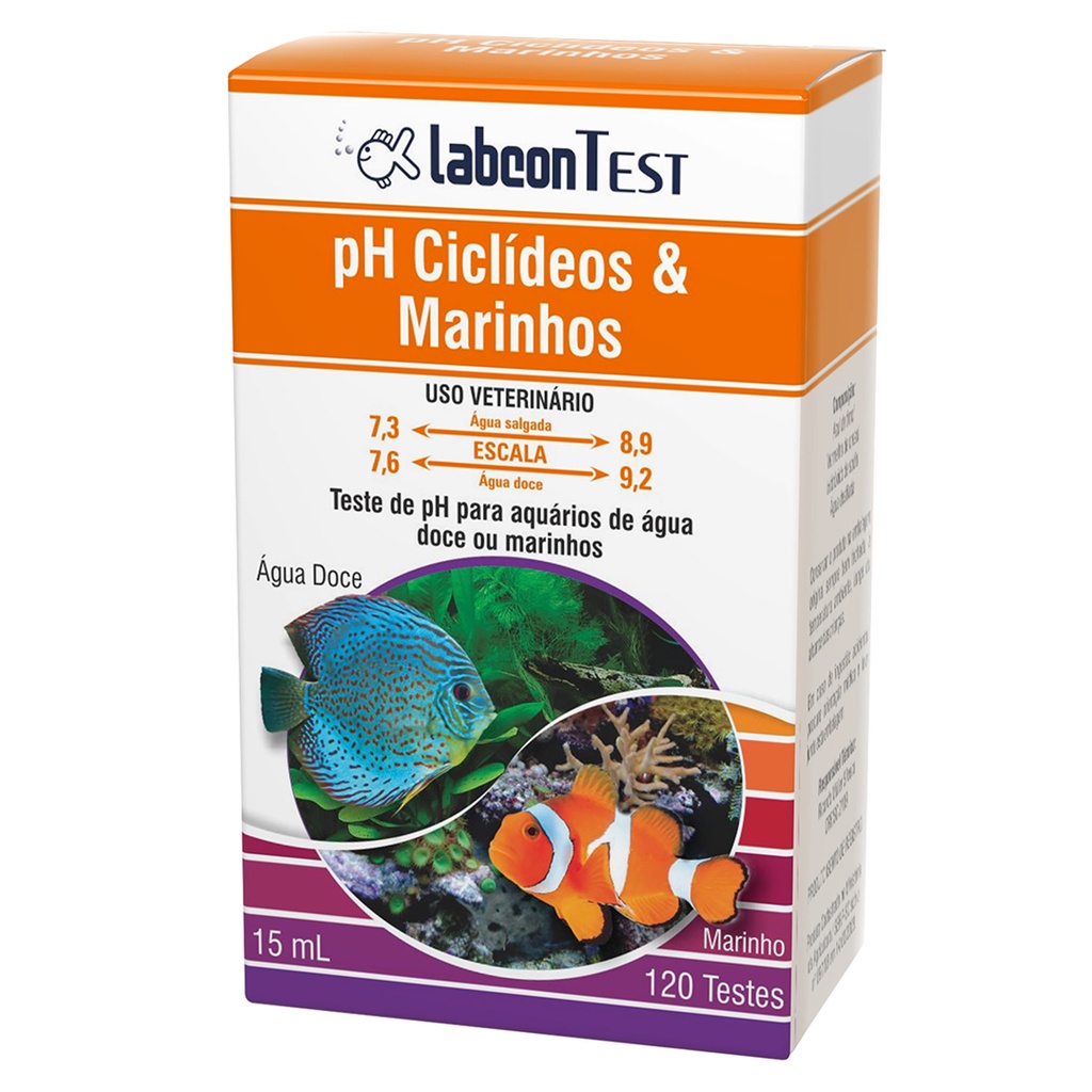 Alcon Labcon Test Ph Ciclideos e Marinhos 15ml
