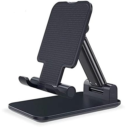 Suporte de Mesa para Celular Ajustável Articulado Tablet Smartphone (Preto)