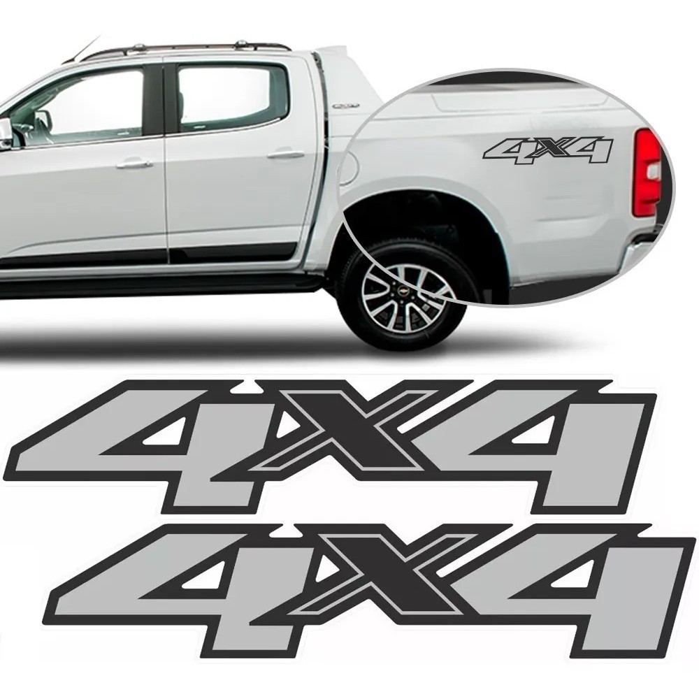 Par Adesivo 4x4 S10 2013 2014 2015 2016 2017 2018 2019 2020