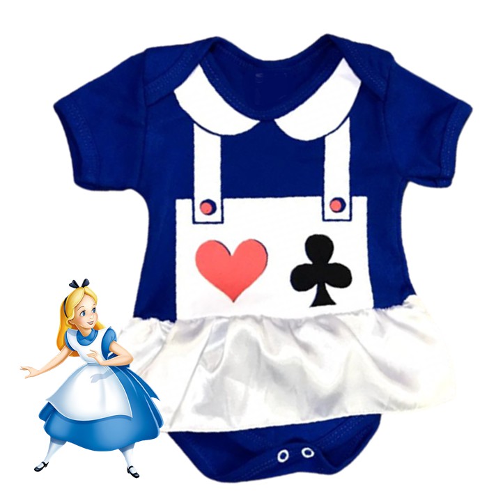 Body Bori Para Bebe Alice No Pais Das Maravilhas Para Mesversario Fantasia Ensaio De Fotos Shopee Brasil