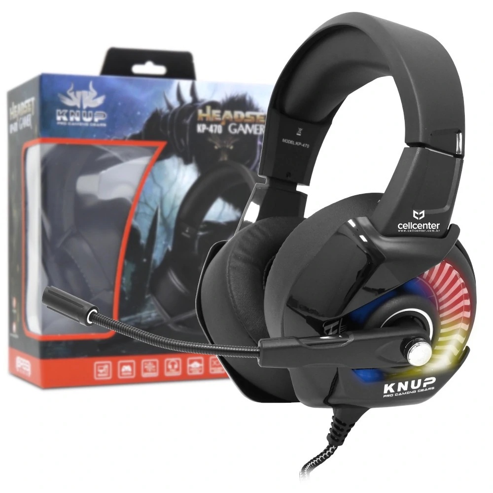 Headset Gamer 7.1 USB para PC PS3/PS4 Superbass Knup KP470 Shopee Brasil