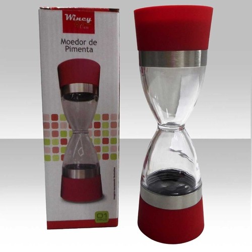 Moedor de Sal e Pimenta Duplo Vermelho - Wincy