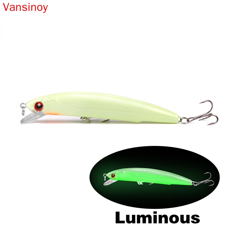 Isca De Pesca Minnow Luminoso 17g / 12cm Simulação De Isca De Pesca Isca De Peixe Isca Dura