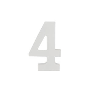 Número Decorativo em MDF  Número 4 (Branca) em Oferta na Shopee