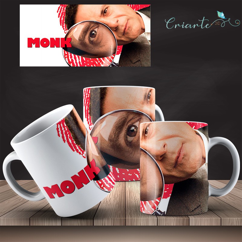 Caneca Porcelana Coleção Monk um Detetive Diferente Mod 06