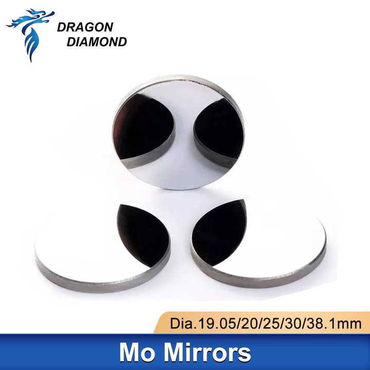 3pcs Co2 Lente Mo Refletor A Laser Espelho Engraver Dia 19.05mm 20mm 25mm 30mm 38.1mm Para Máquina De Corte em Oferta na Shopee
