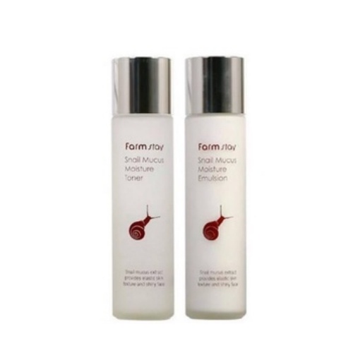 farmstay farm stay snail mucus moisture toner 150ml , emulsion150ml - Beauty