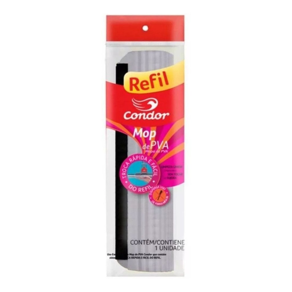 Refil Para Rodo Magico Pva Mop Esfregão De Pva Condor