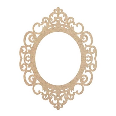 Kit - 6 Mini Moldura Em MDF Oval 14cm Modelo .8 Decoração Arte  Lembrancinha Decoração - Amoratto
