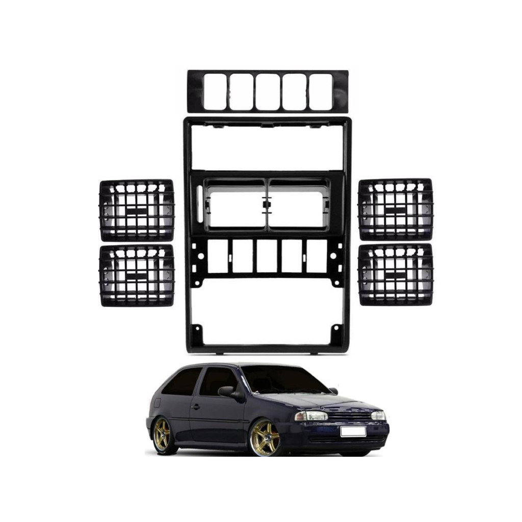 Kit Molduras Central e Botão Vidro Elétrico + Difusores Grades de Ar Gol Bola G2 Parati Saveiro em Oferta na Shopee