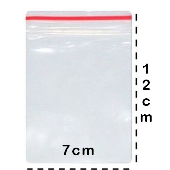 100 Saquinho ziplock 7x12cm zip lock 7x12 Shopee Brasil