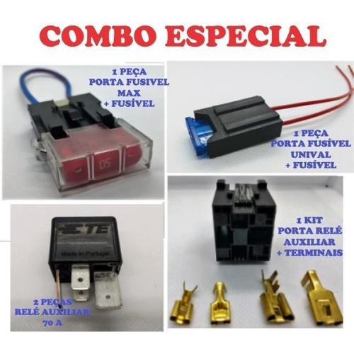 Porta Fusível Unival E Maxval + Fus / Porta Relé E Relé 70 A