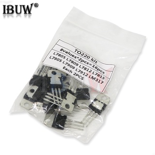 16 Pcs 7805 7809 7812 7815 7905 7909 LM317 L7912 Diy Gba LM317T TO-220 Variedade Transistor Regulador De Tensão Kit 8valuex2