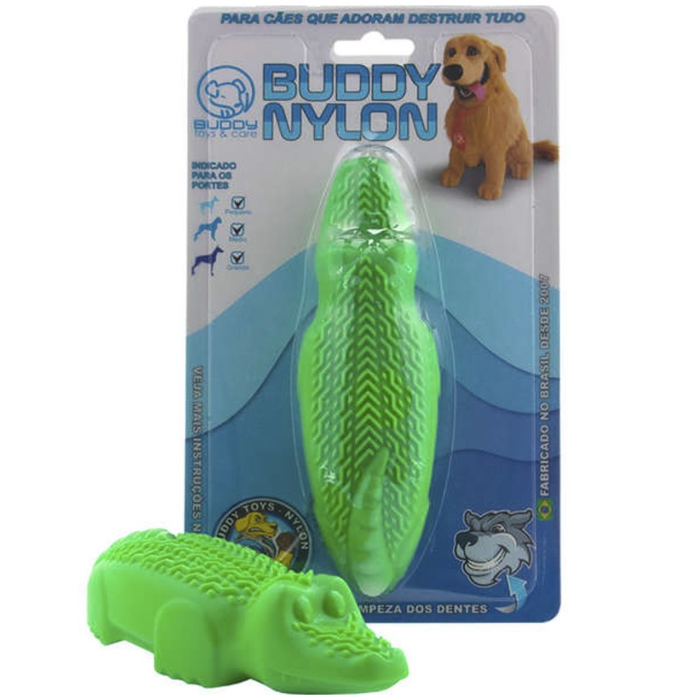 Brinquedo Crocojack Para Cachorros Crocodilo Cães Destruidores Nylon Buddy Toys