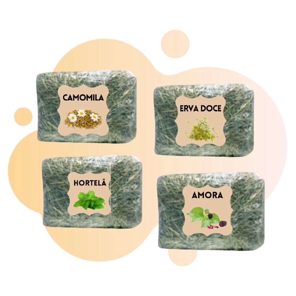 500g Feno Bom e Barato Saborizado para Coelho e Porquinho da índia em Oferta na Shopee