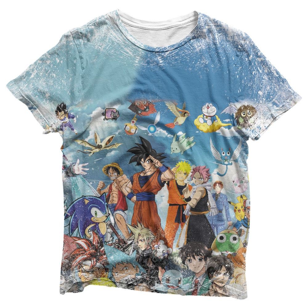 Camisa Crossover 2 - Camisas Vários Animes Estampa Total