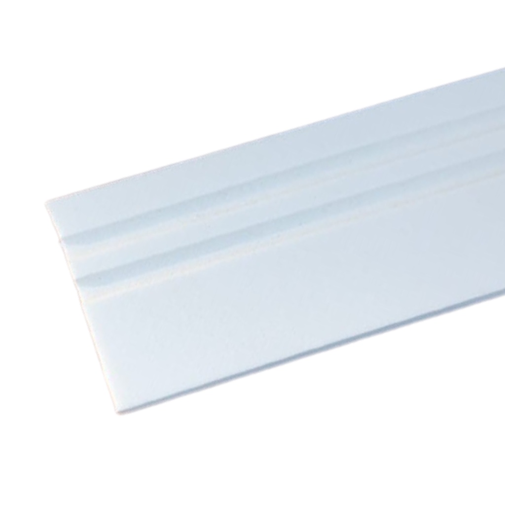 Rodapé Roda Meio Autocolante Flexível Eva 5cm x 2,5mt Boiserie painel ripado rodapé