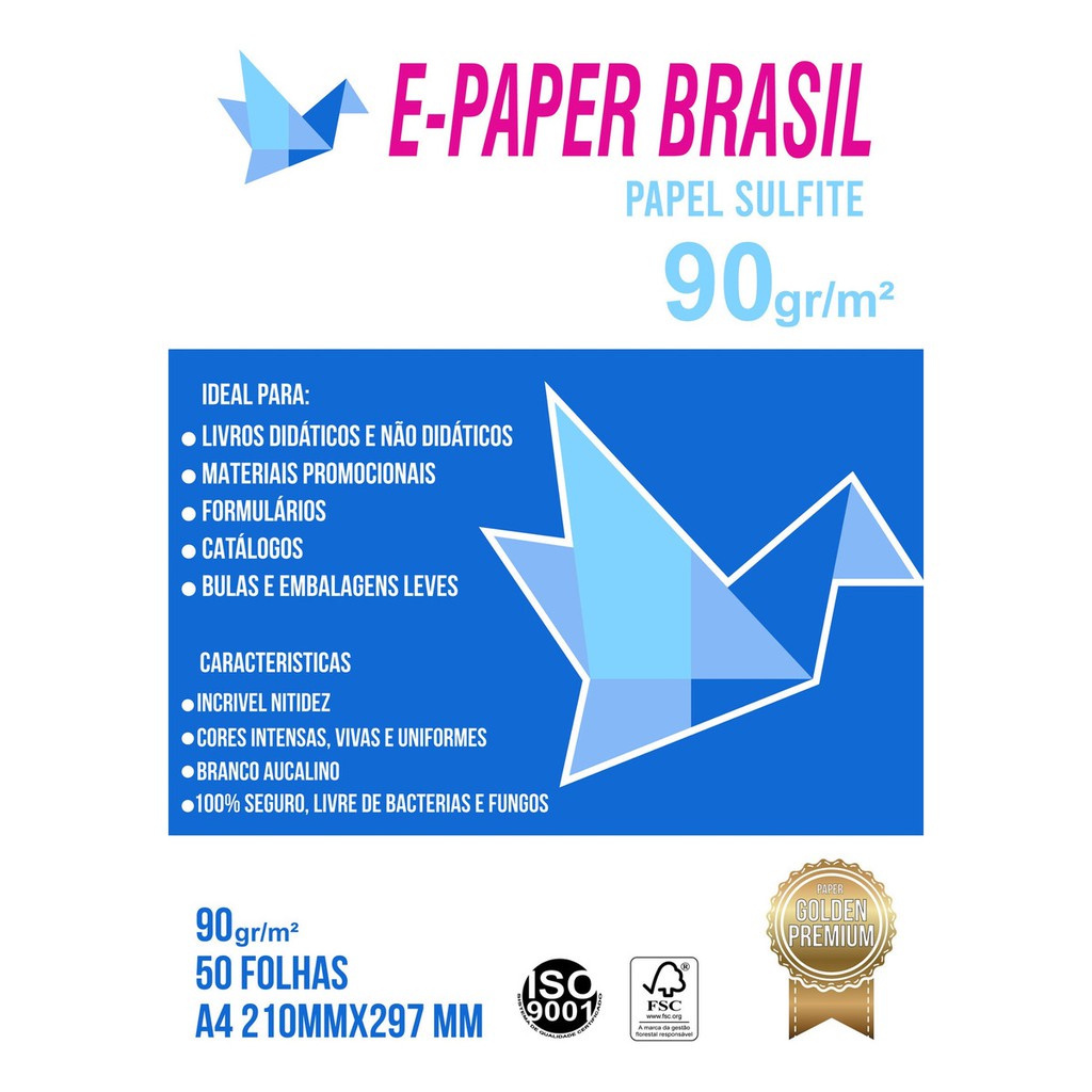 500un Sulfite Golden Premium 90g A4 - Resma | Shopee Brasil