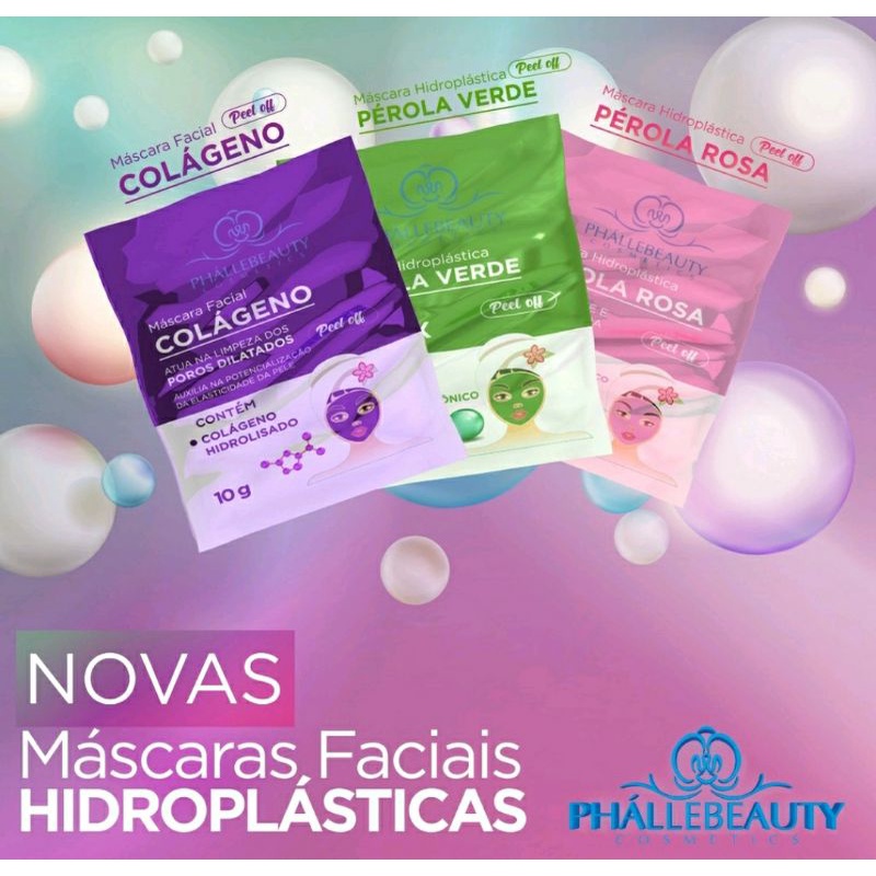 Máscara Facial Hidroplástica Skin Care Sachê PhálleBeauty Escorrega o