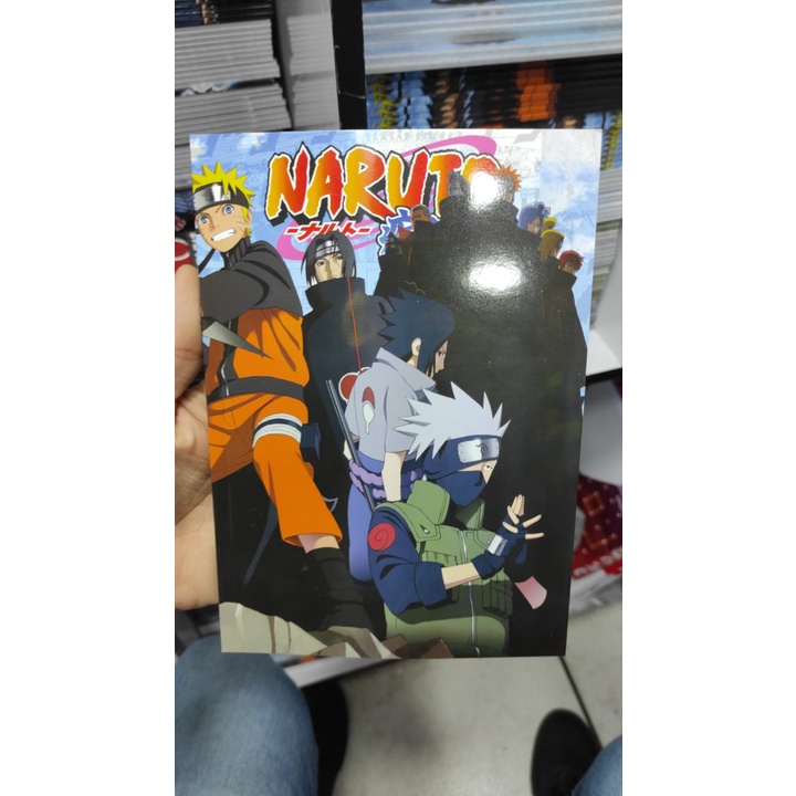 Livro/Caderno Especial - Naruto, Kakashi, Sasuke, Itachi, Hinata, Obito com ilustrações e história do anime
