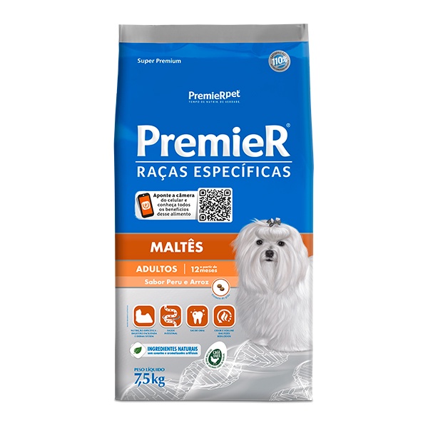 Ração Premier Raças Específicas Maltes para Cães Adultos - 7,5Kg