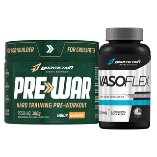 Pre-war Pré Treino 2000mg B Alanina Tirosina + Vasoflex Bodyaction