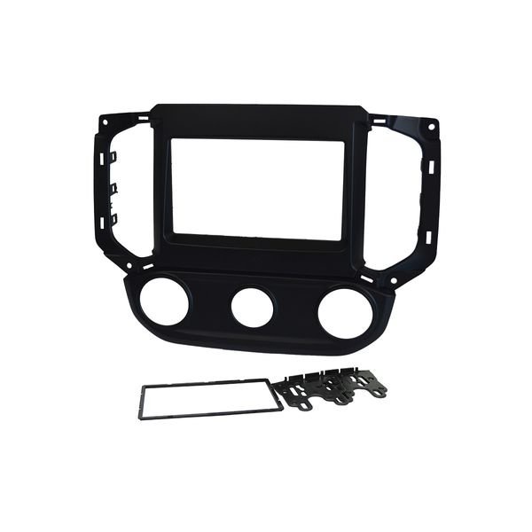 Moldura 2 Din Gm S10 Ar Analógico 2016, 2017, 2018, 2019 - Black Piano em Oferta na Shopee