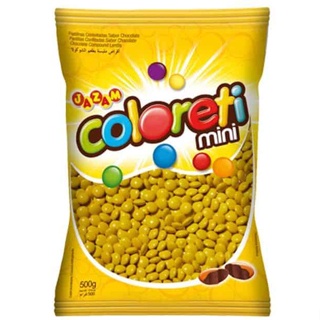 Chocolate Confeitos Coloreti tipo confete Amarelo Jazam 500g em Oferta na Shopee
