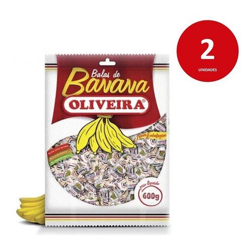 Kit C/2 Bala Banana 500g Oliveira