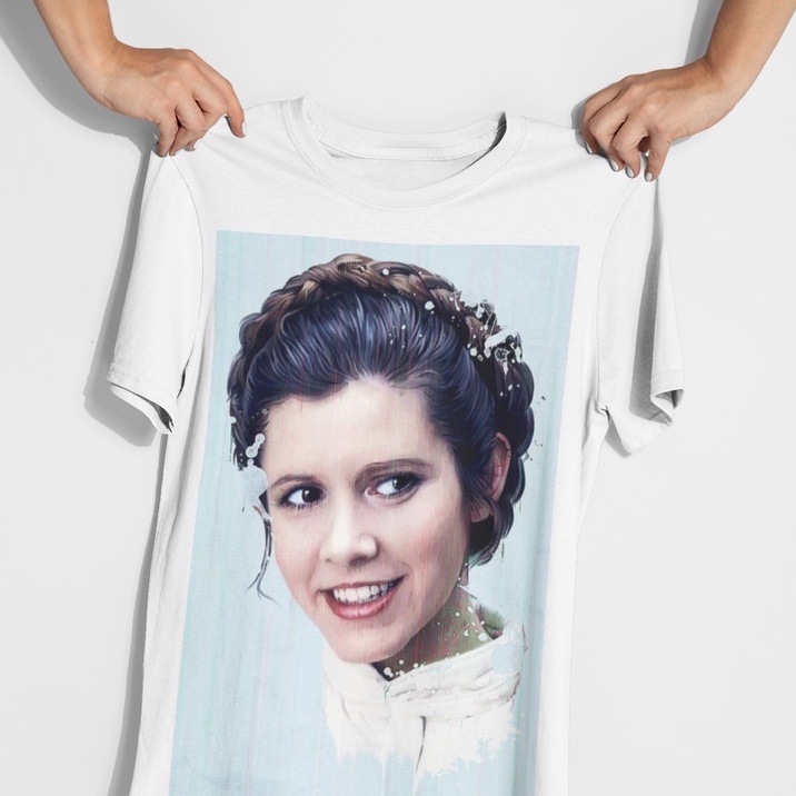 definite Woman summer Camisa Camiseta T-Shirts Personagem Star Wars Guerra Nas Estrelas Princesa  Leia Organa | Shopee Brasil