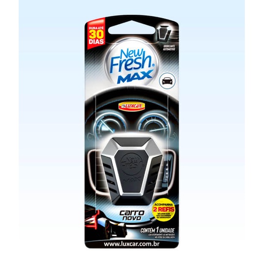 Cheirinho luxcar new fresh max carro novo para carros e ambientes em Oferta na Shopee