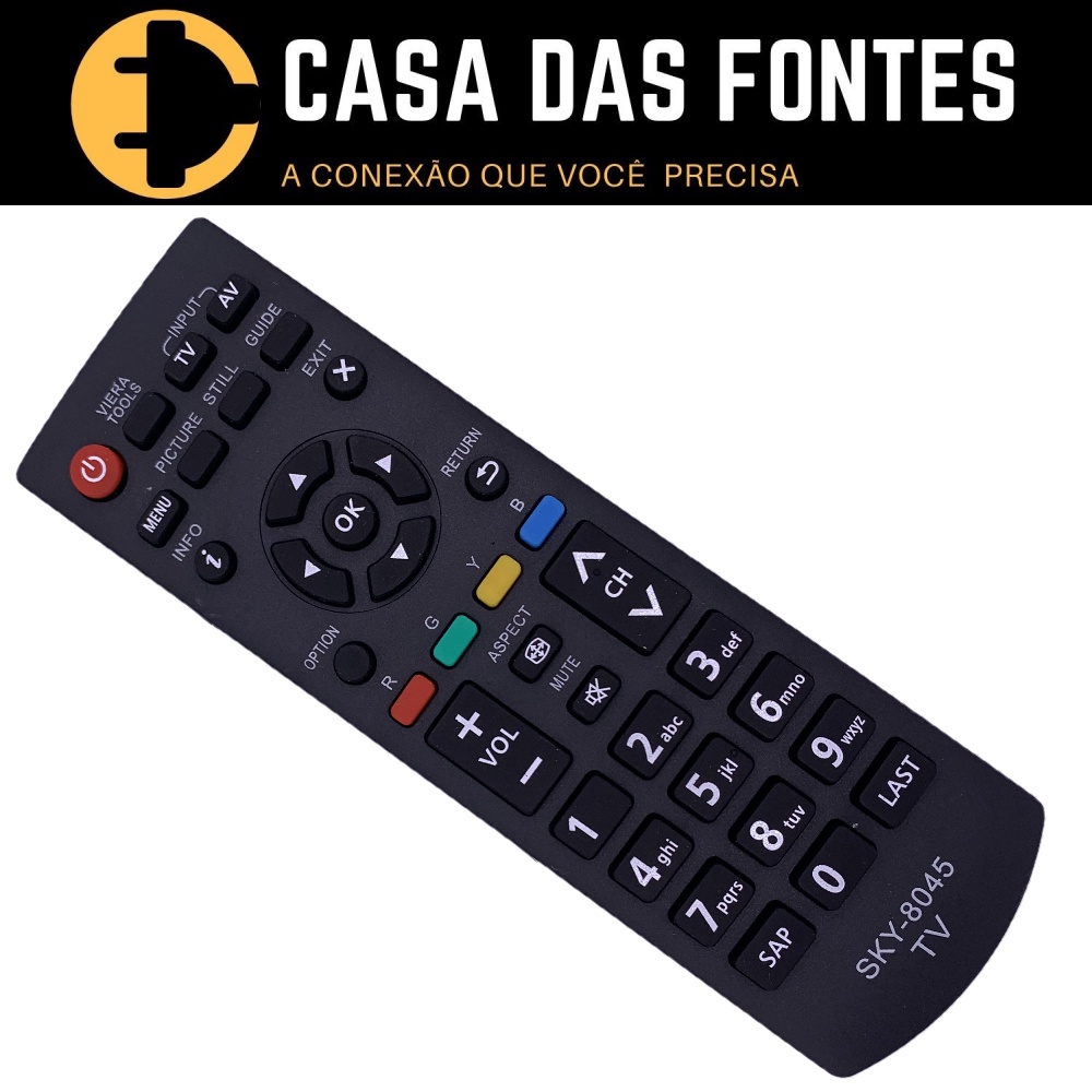 Controle Remoto Tv Panasonic Lcd 8045 7024