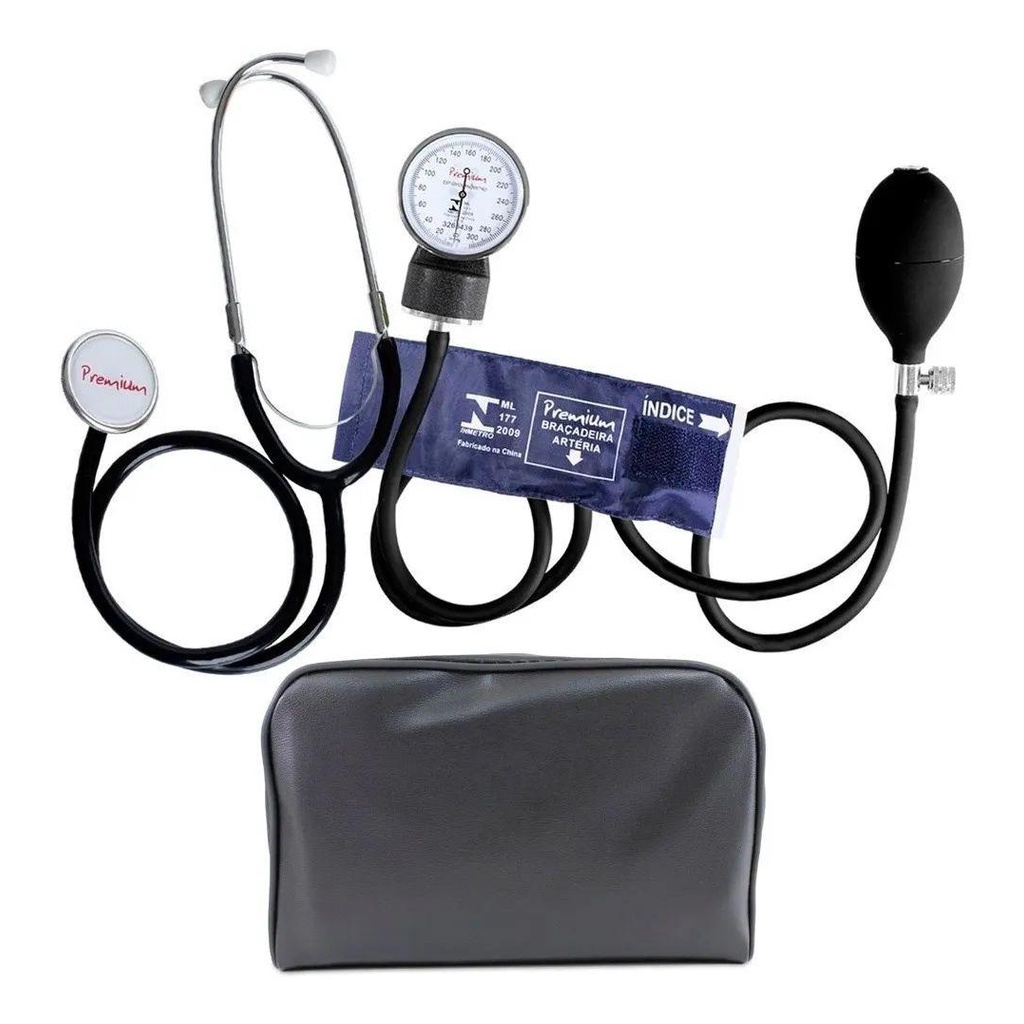 Aparelho De Medir Pressão Esfigmomanômetro Infantil + Estetoscópio Premium