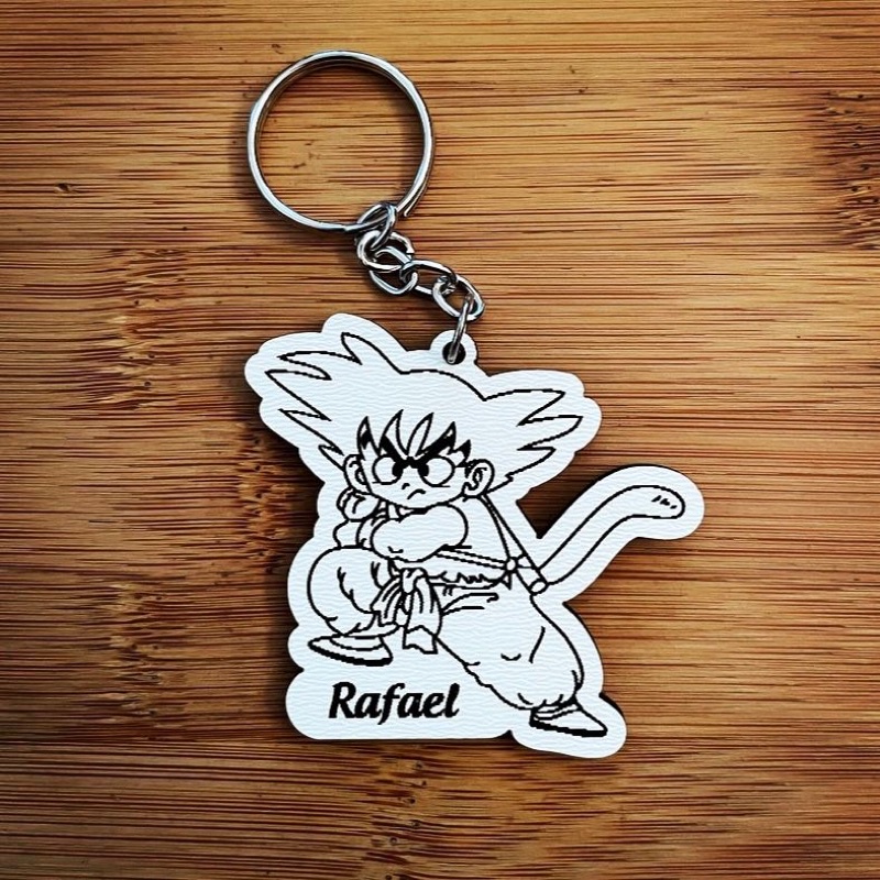 Kit de Chaveiros Goku Dragon Bal Z Brinde Personalizado em MDF