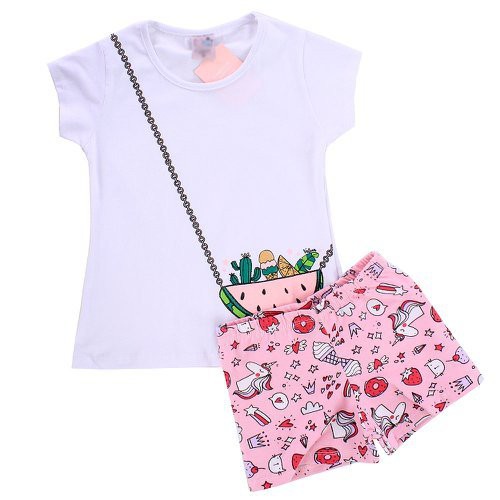 Conjunto Infantil Bebê Feminino Camiseta + Shorts Sortidos