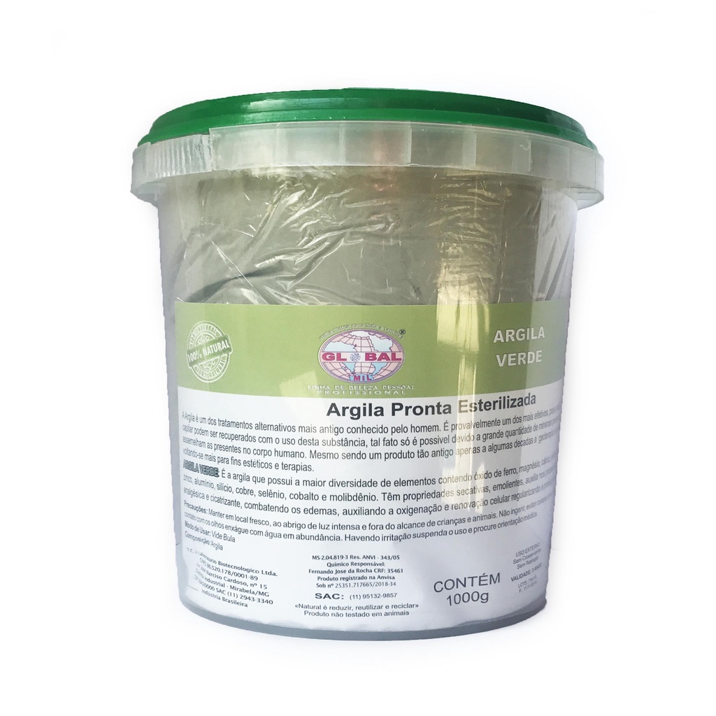 ARGILA VERDE 1Kg (POTE) GLOBAL REF A7009