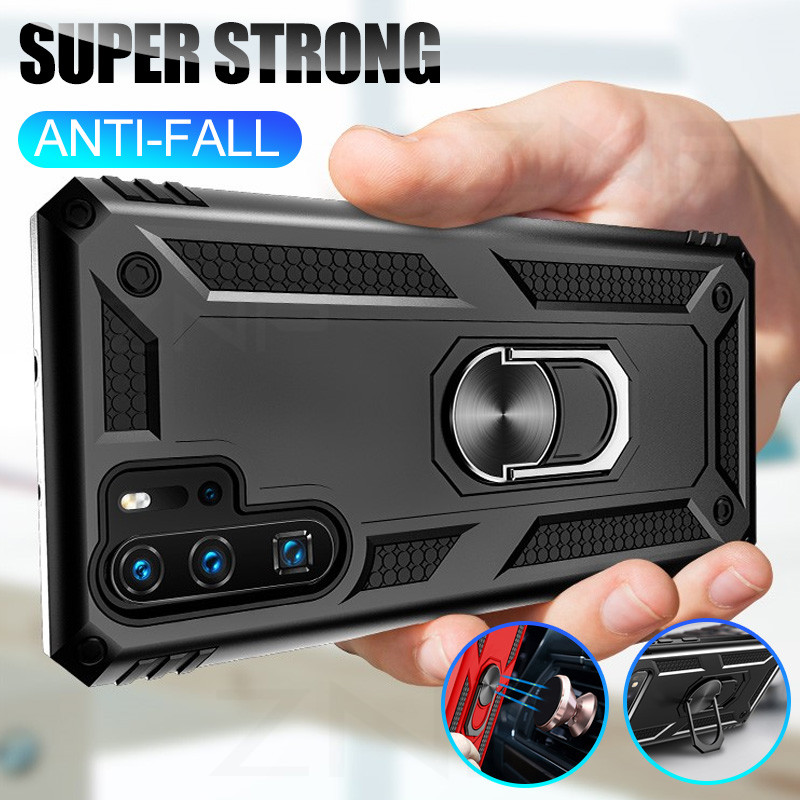 Para Huawei P30 Pro/P30 Lite Heavy Duty Armor Military-Grade Capa De Proteção Com Suporte De Anel