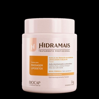 Creme Lipodetox Cafeina Pura Laranja Amarga Hidramais 1kg