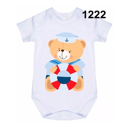 Body Bebê Personalizado Urso Marinheiro Lindo