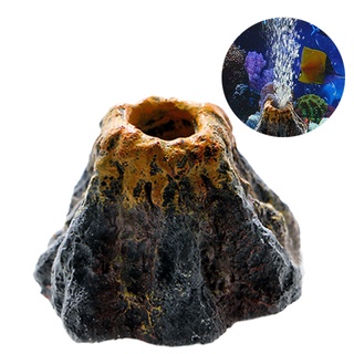 Tanque De Peixe Paisagismo Em Forma De Vulcão Decoração Aquário Bomba De Oxigênio Conjunto De Brinquedo De Bubbling Ornamentos Pedra