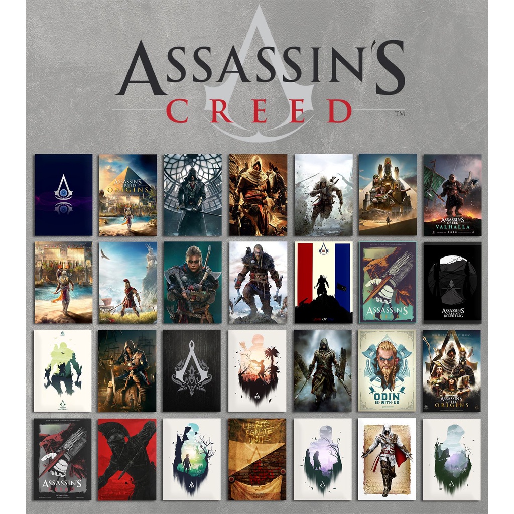 Quadro Decorativo Game Assassins Creed Origins Valhalla Odyssey