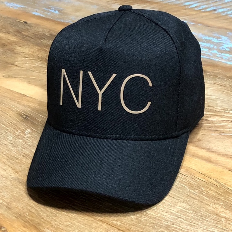 Boné Aba Curva NYC Anth New York City Snapback NY Sarja Premium All Black NYC caramelo