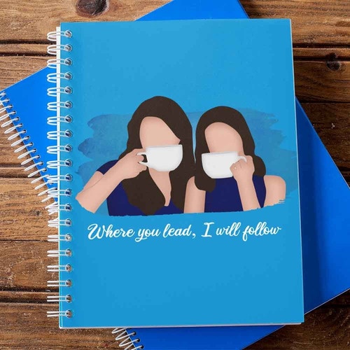Caderno Gilmore Girls Where You Lead tal mãe tal filha Capa Dura A5