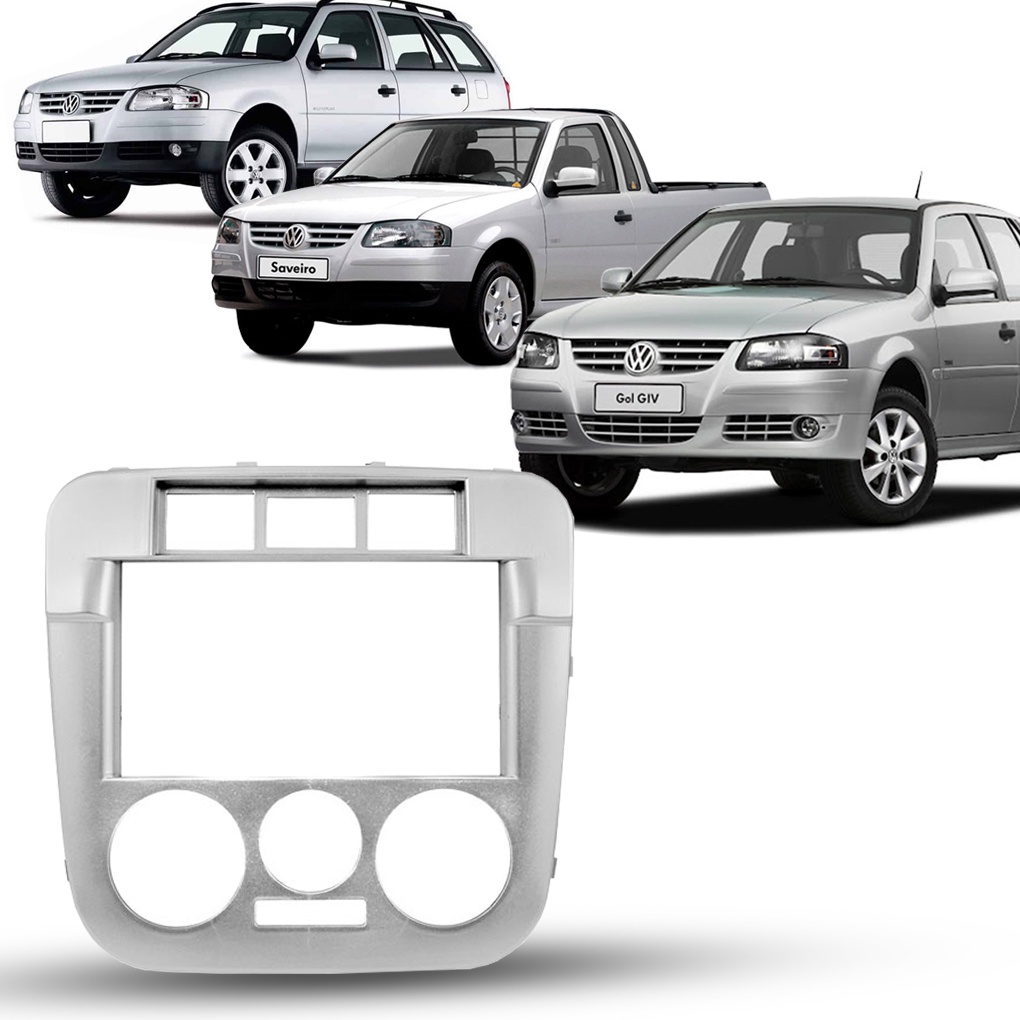 Moldura Painel 2 Din Multimídia Mp5 Mp8 Volkswagen Parati Gol Saveiro G4 em Oferta na Shopee