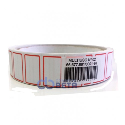 10 ROLOS Etiqueta BRANCA Tarjada VERMELHA Multiuso - N°2 COM 700 POR ROLO em Oferta na Shopee