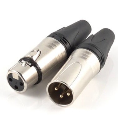 Kit plug conector XLR macho e fêma