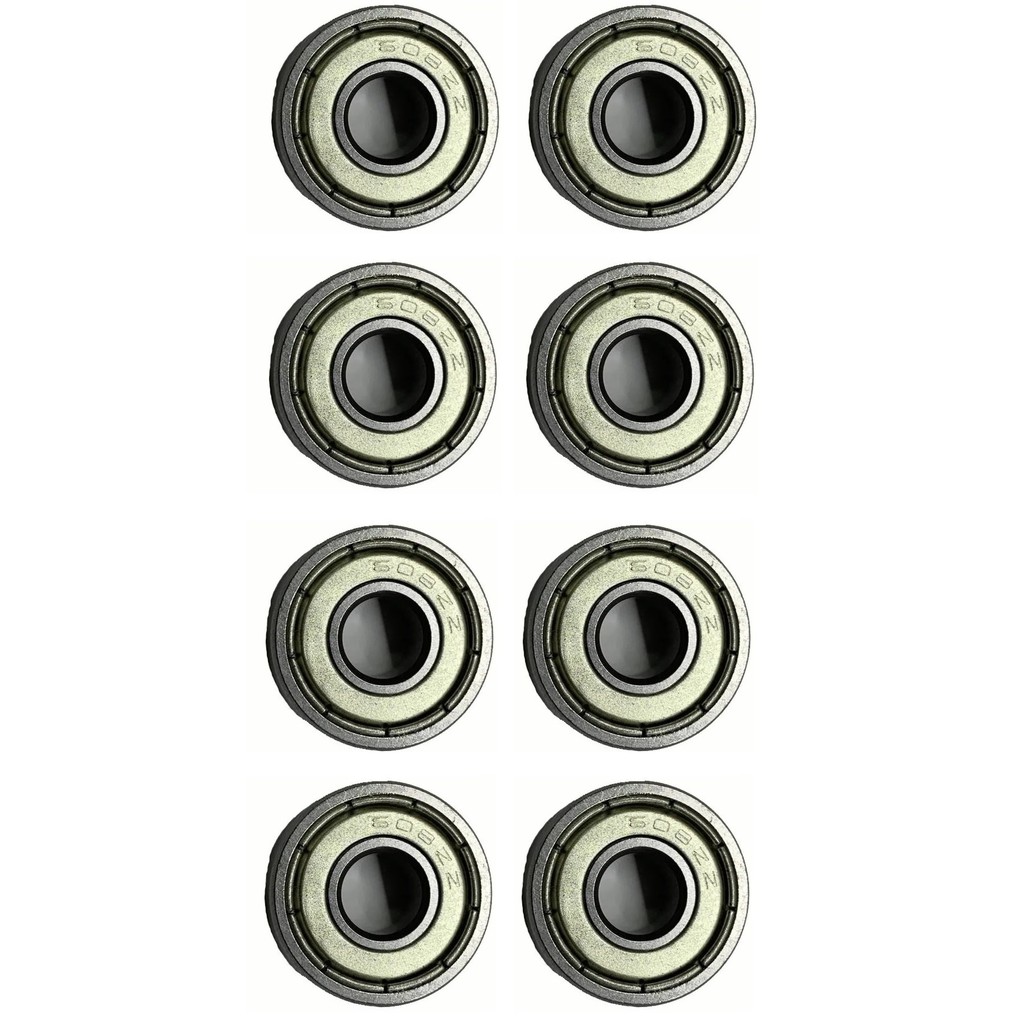 8 Rolamentos 608zz Skate Patins 8x22x7 Kit 8 Rolamento 608 zz - Skateboard Spinner Roller Patinete