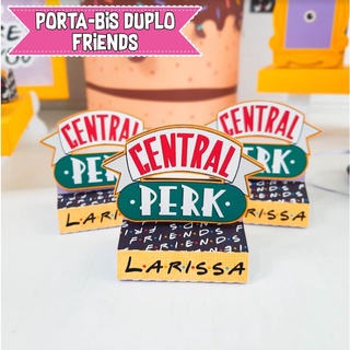 10 Porta Bis Duplo para Decoração e Lembrancinhas de Festas - Tema Friends