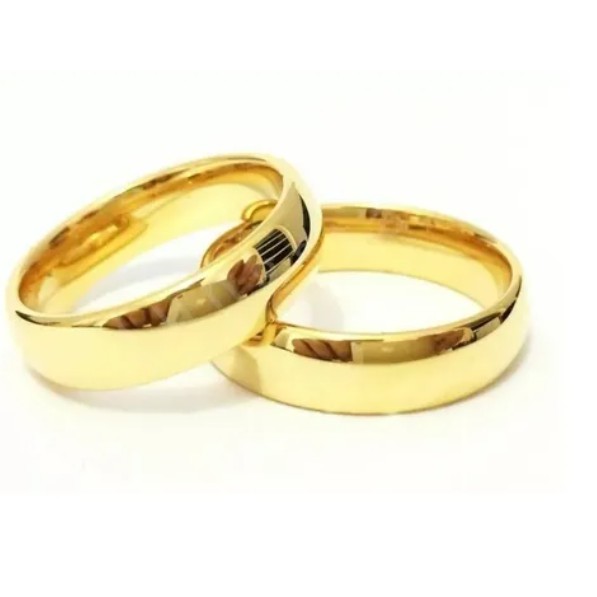 PAR Alianças Moedas Antigas 5mm Abaulada Anatomica