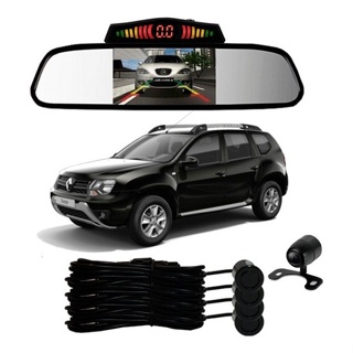 Sensor De Ré + Espelho Camera Ré Renault Duster Preto em Oferta na Shopee
